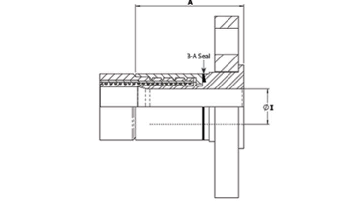 3a non lined swivel flange